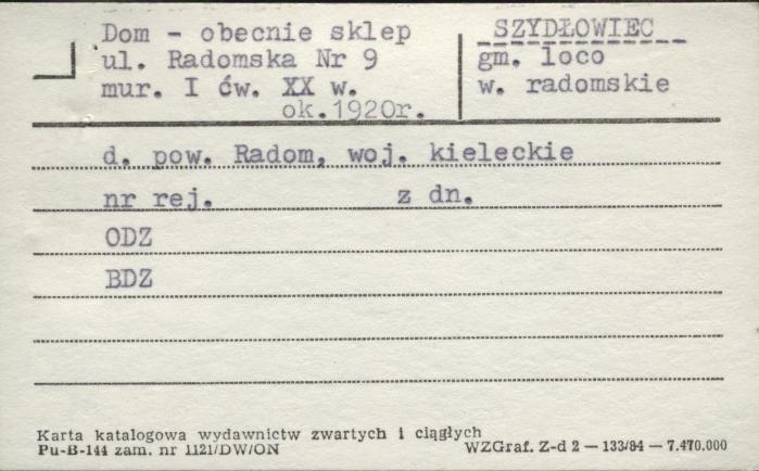 dom - obecnie sklep, skan 1