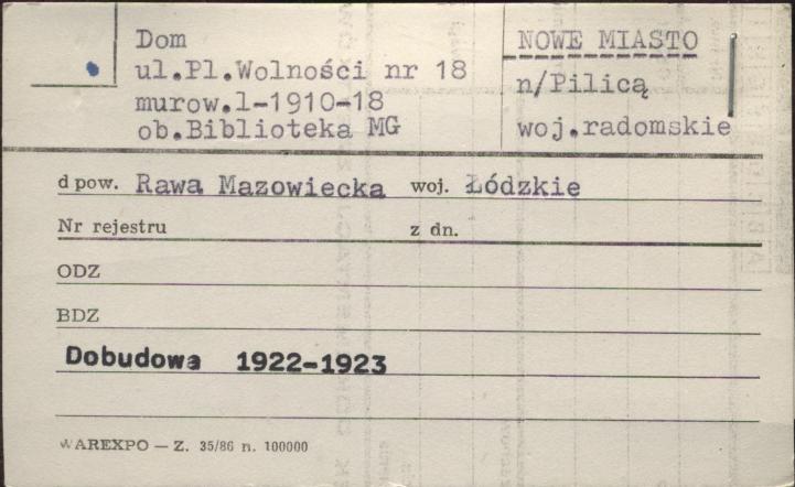 dom, ob. biblioteka MG, skan 1
