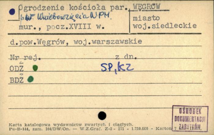 ogrodzenie kościoła par. pw. Wniebowzięcia NPM, skan 1