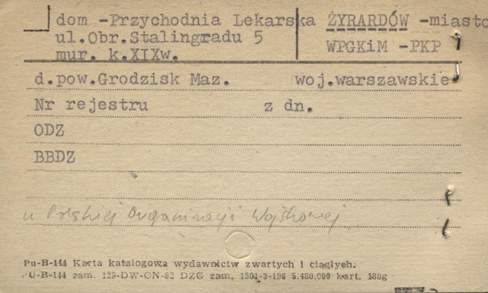 dom-przychodnia lekarska, skan 1