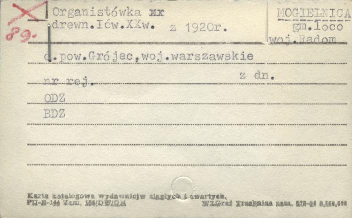 organistówka, skan 1