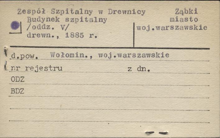 Zespół Szpitalny w Drewnicy budynek szpitalny (oddz. V), skan 1