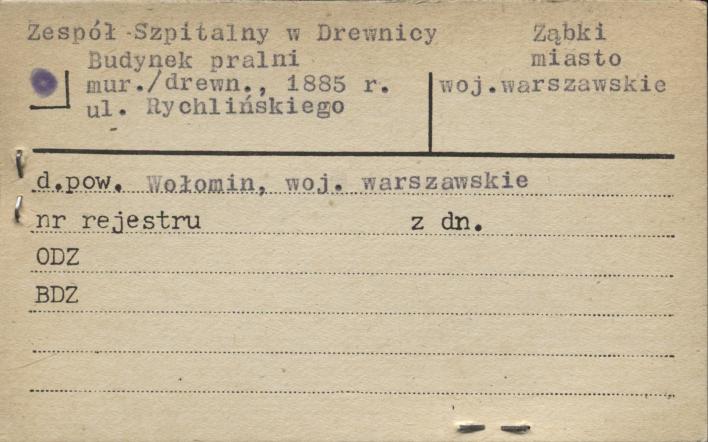 Zespół Szpitalny w Drewnicy budynek pralni, skan 1