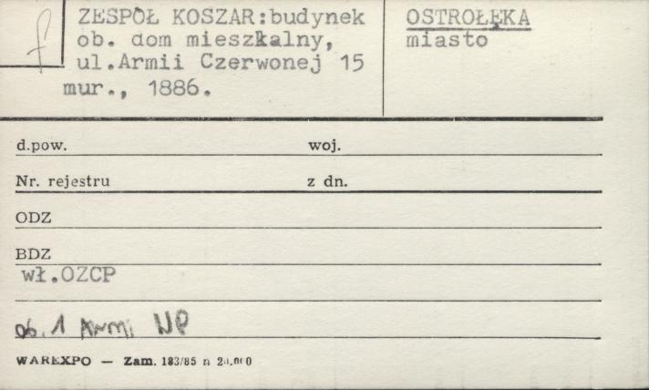 zespół koszar: budynek, ob. dom mieszkalny, skan 1