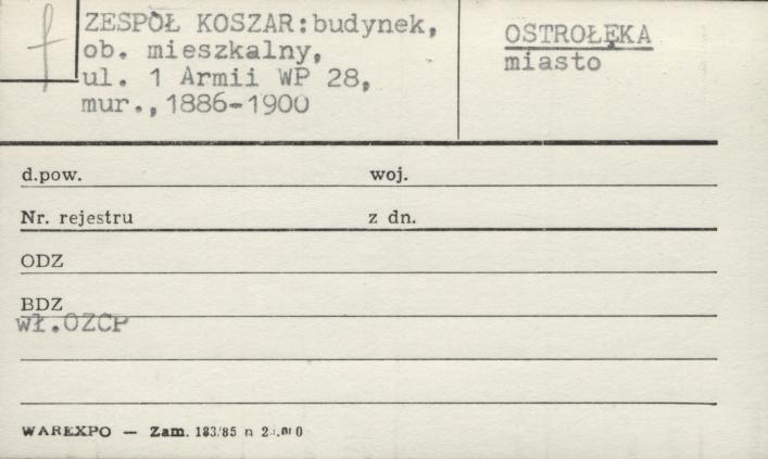 zespół koszar: budynek, ob. mieszkalny, skan 1