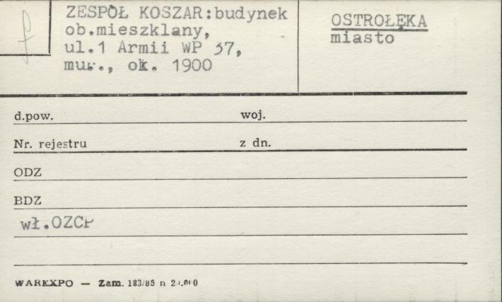 zespół koszar: budynek, ob. mieszkalny, skan 1