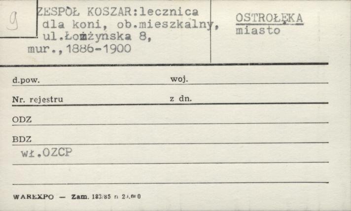 zespół koszar: lecznica dla koni, ob. mieszkalny, skan 1