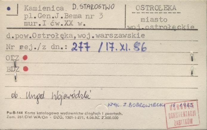 kamienica, d. Starostwo, skan 1