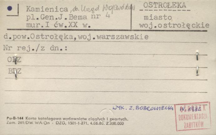 kamienica, ob. Urząd Wojewódzki, skan 1
