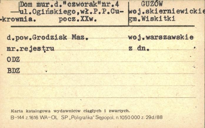 czworak, ob. budynek mieszkalny, skan 1