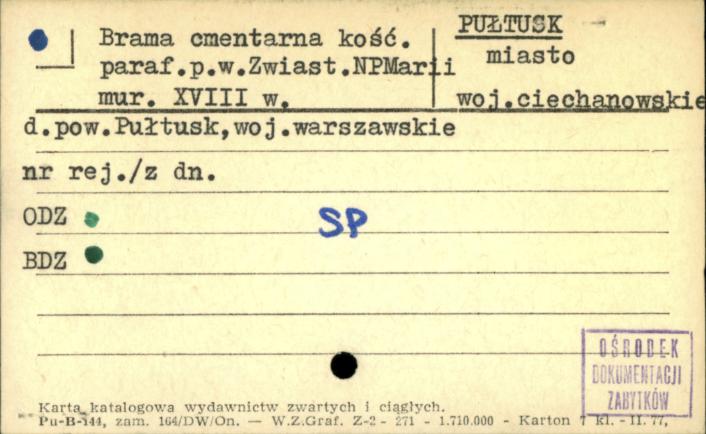 brama cmentarna kość. paraf. pw. Zwiast. NP Marii, skan 1