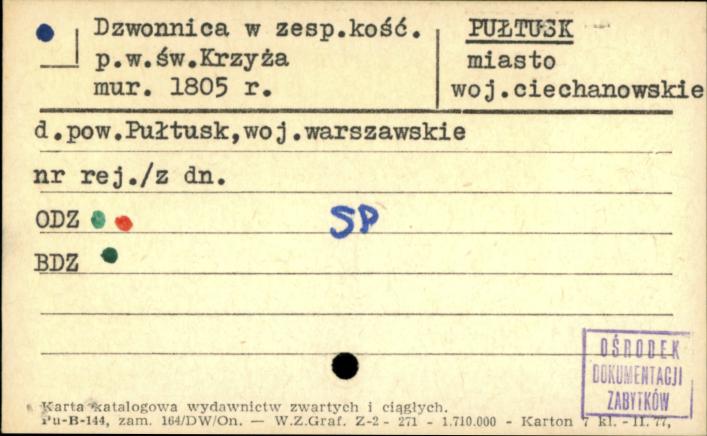 dzwonnica w zesp. kość. pw. św. Krzyża, skan 1