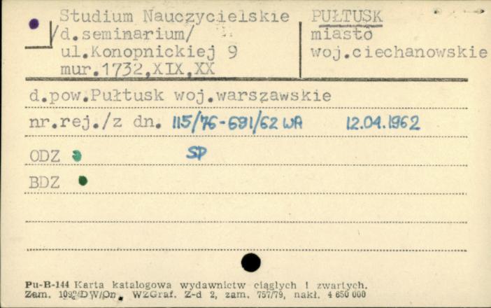 studium nauczycielskie (d. seminarium), skan 1