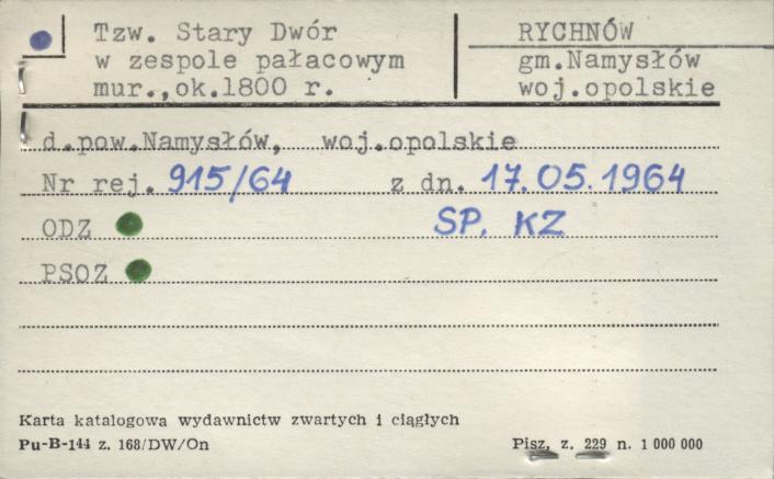 Stary Dwór w zespole pałacowym, skan 1