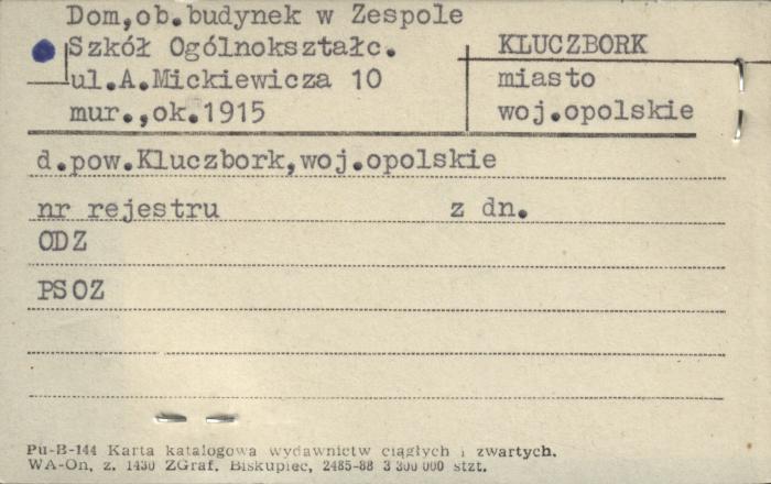 dom, ob. budynek w zespole szkół ogólnokstałc., skan 1