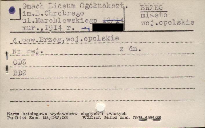 gmach liceum ogólnokszt. im. B. Chrobrego, skan 1