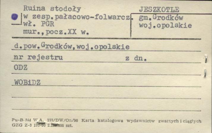 ruina stodoły w zespole pałacowo-folwarcznym, skan 1