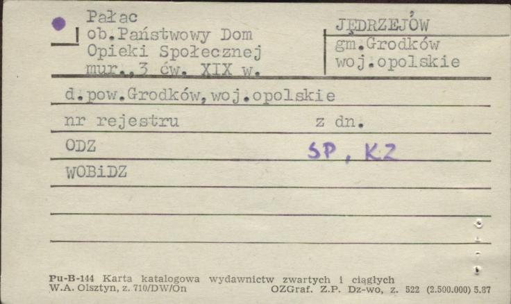 pałac, ob. Państwowy Dom Opieki Społecznej, skan 1