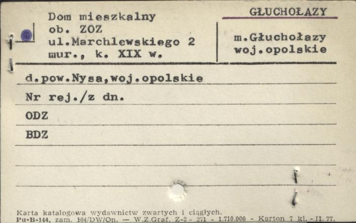 dom mieszkalny, ob. zakład opieki zdrowotnej, skan 1