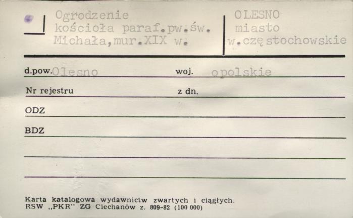 ogrodzenie kościoła paraf. pw. św. Michała, skan 1