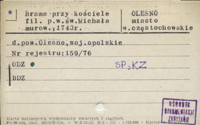 bramka przy kościele fil. p.w. św. Michała, skan 1