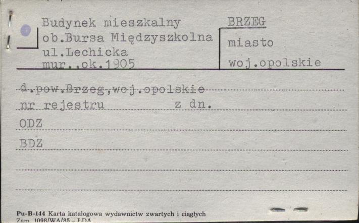 budynek mieszkalny ob. bursa międzyszkolna, skan 1