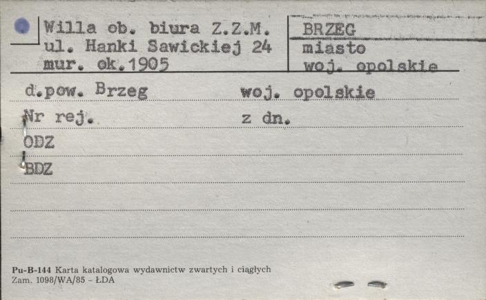willa ob. biura Z. Z. M., skan 1