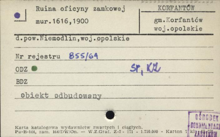 ruina oficyny zamkowej, skan 1