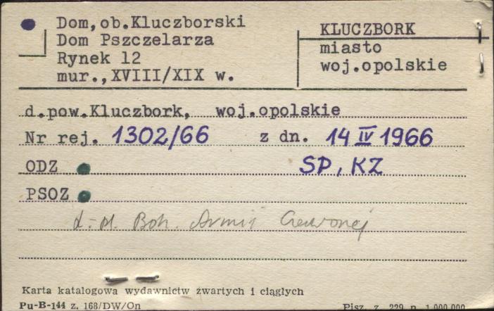dom, ob. Kluczborski Dom Pszczelarza, skan 1