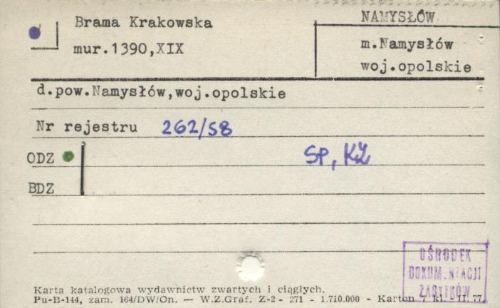 brama Krakowska, skan 2