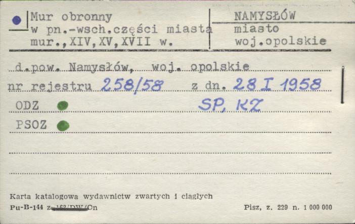 mur obronny w pn.-wsch. części miasta, skan 1