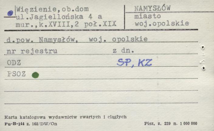 więzienie, ob. dom mieszkalny, skan 1