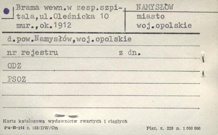brama wewn. w zespole szpitala, skan 1