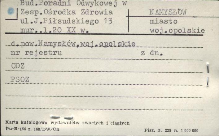 budynek poradni odwykowej w zespole ośrodka zdrowia, skan 1