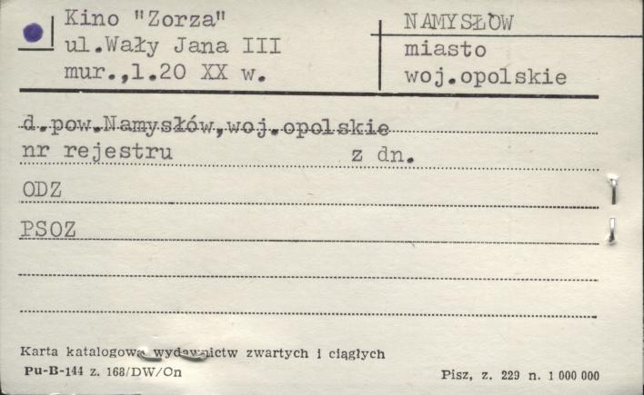 kino Zorza, skan 1