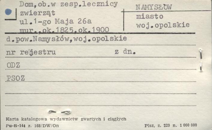 dom, ob. w zesp. lecznicy zwierząt, skan 1