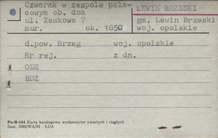 czworak w zespole pałacowym ob. dom, skan 1