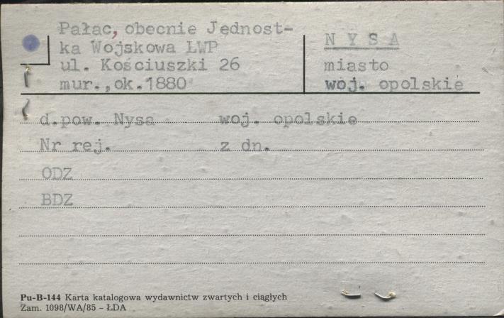 pałac, obecnie jednostka wojskowa LWP, skan 1