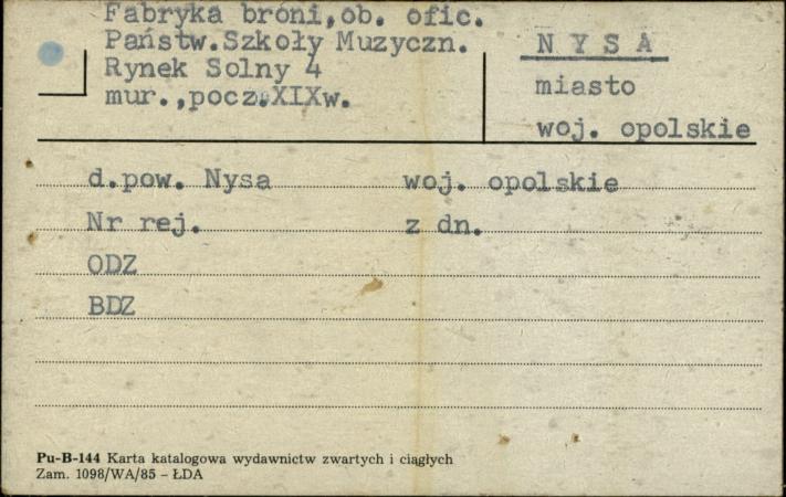 fabryka broni, ob. ofic. Państw. Szkoły Muzyczn., skan 1