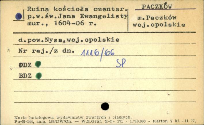 ruina kościoła cmentar. pw. św. Jana Ewangelisty, skan 1