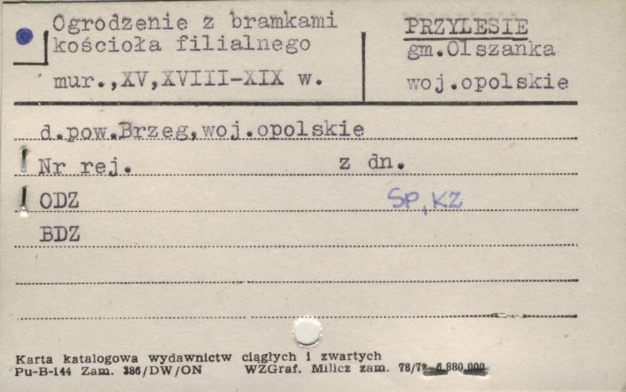 ogrodzenie z bramkami kościoła filialnego, skan 1