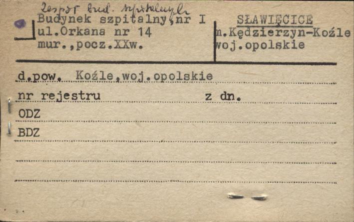 zespół budynków szpitalnych, budynek szpitalny I, skan 1