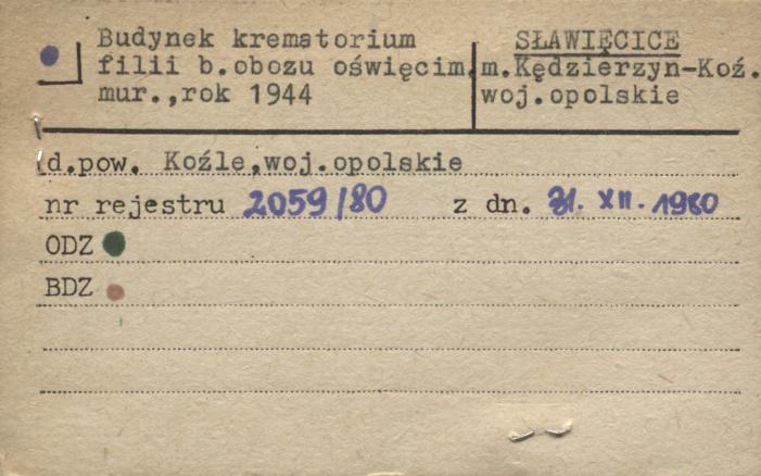 budynek krematorium filii b. obozu Oświęcim, skan 1