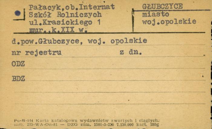 pałacyk ob. Internat, skan 1
