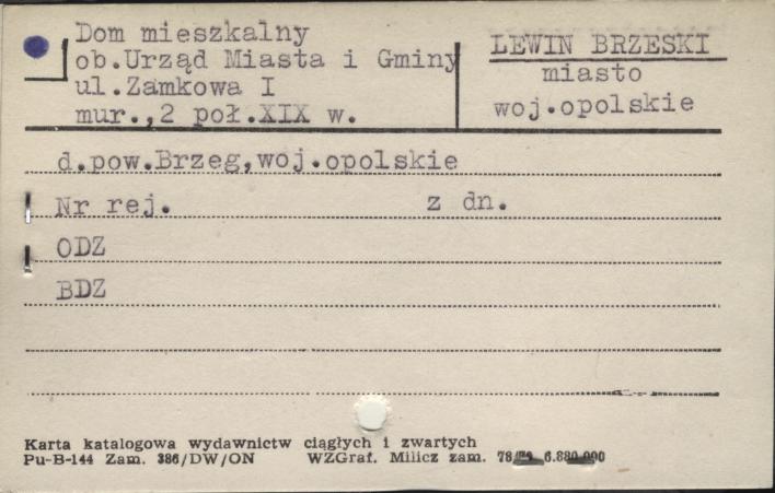 dom mieszkalny, ob. urząd miasta i gminy, skan 1
