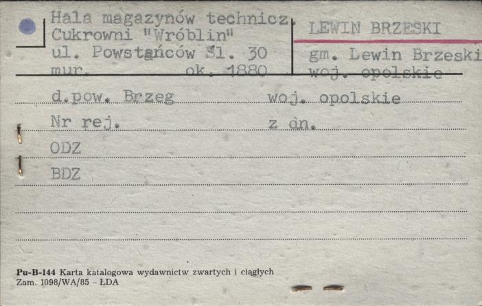 hala magazynów technicz. cukrowni Wróblin, skan 1