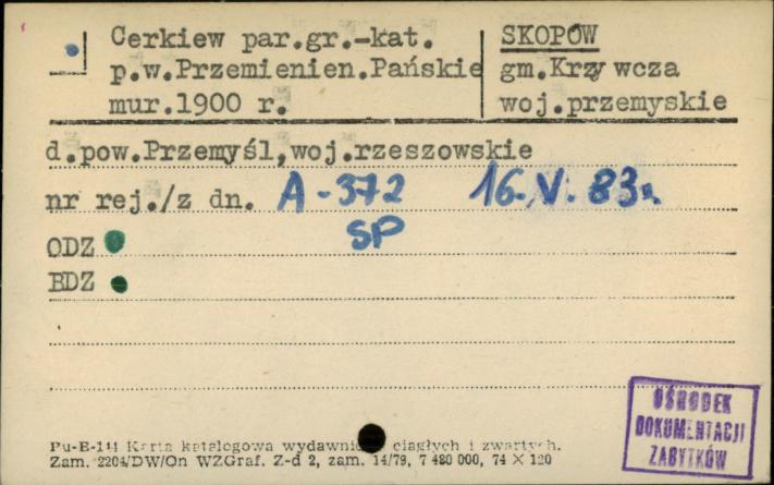 cerkiew par. gr. - kat. p.w. Przemien. Pańskiego, skan 1