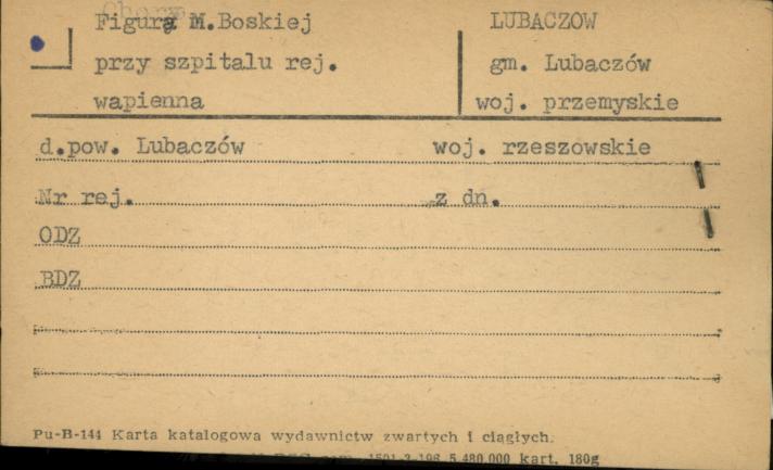 figura M. Boskiej przy szpitalu rej., skan 1
