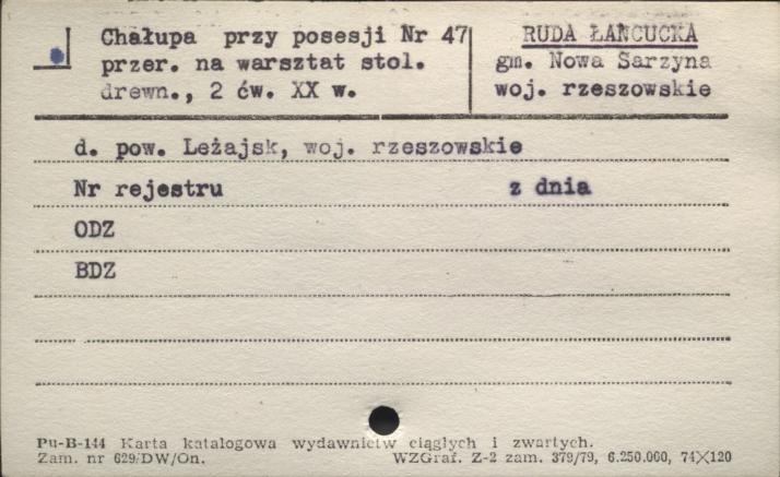 chałupa przy posesji, przer. na warsztat stol., skan 1