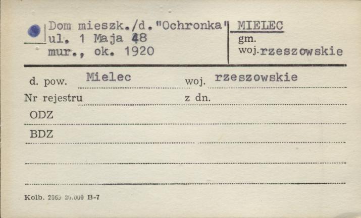 ochronka, ob. budynek mieszkalny, skan 1